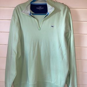 Lime green 1/4 zip vineyard vines